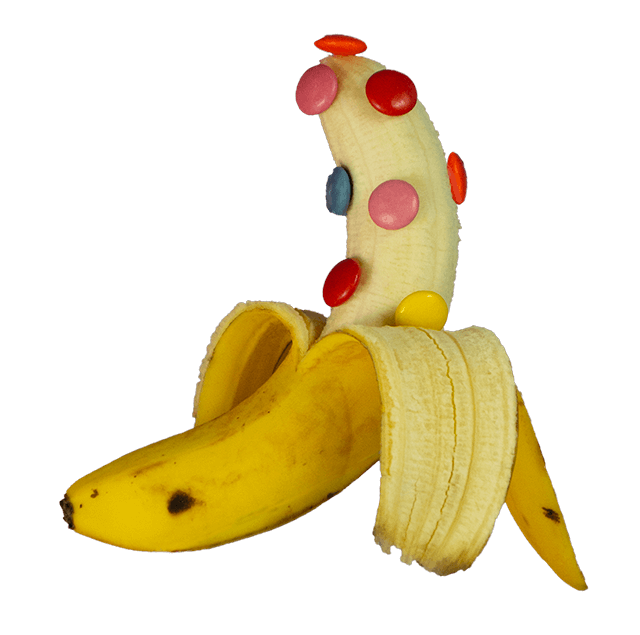 Banana photo with smarties